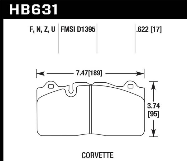 Hawk Performance - Hawk Performance HPS 5.0 Disc Brake Pad HB631B.622