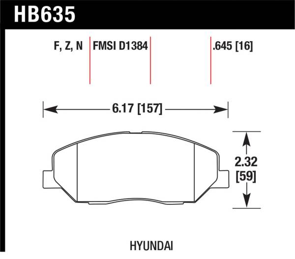 Hawk Performance - Hawk Performance HPS Disc Brake Pad HB635F.645