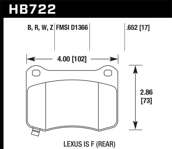 Hawk Performance - Hawk Performance HPS 5.0 Disc Brake Pad HB722B.652