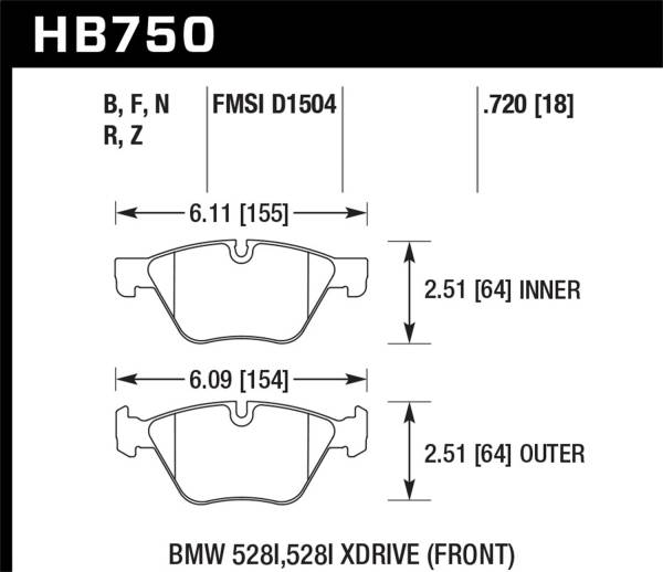 Hawk Performance - Hawk Performance Street Race Disc Brake Pad