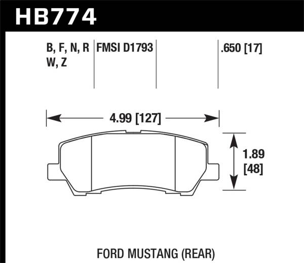 Hawk Performance - Hawk Performance DTC-30 Disc Brake Pad HB774W.650