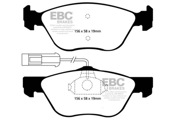 EBC - EBC 95-01 Alfa Romeo 145 1.8 TS Greenstuff Front Brake Pads - DP21061