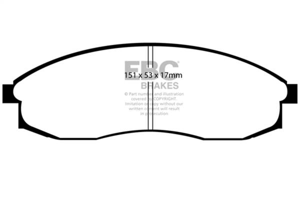 EBC - EBC 93-98 Nissan Skyline (R33) 2.5 GTS Greenstuff Front Brake Pads - DP21082