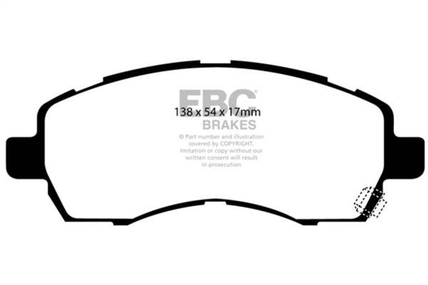 EBC - EBC 97-98 Subaru Impreza 1.8 Greenstuff Front Brake Pads - DP21138