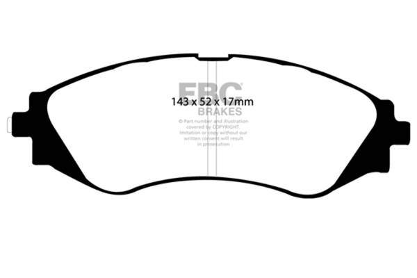 EBC - EBC 03-11 Chevrolet Aveo 1.6 Greenstuff Front Brake Pads - DP21209