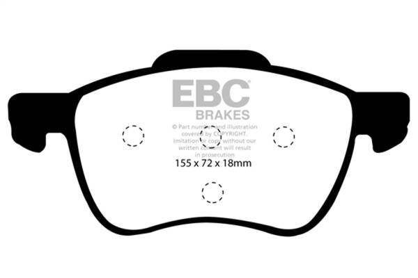 EBC - EBC 01-05 Volvo S60 2.3 Turbo T5 Greenstuff Front Brake Pads - DP21229