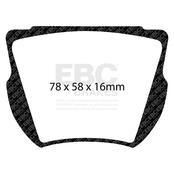 EBC - EBC 59-64 Daimler SP250 2.5 Greenstuff Front Brake Pads - DP2134