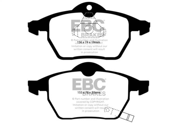 EBC - EBC 99-02 Saab 9-3 2.0 Turbo Greenstuff Front Brake Pads - DP21443