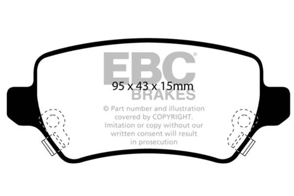 EBC - EBC 08-09 Saturn Astra 1.8 Greenstuff Rear Brake Pads - DP21447