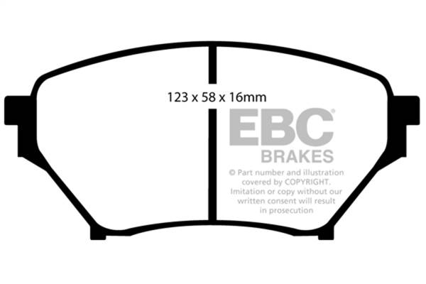 EBC - EBC 01-03 Mazda Miata MX5 1.8 (Sports Suspension) Greenstuff Front Brake Pads - DP21452