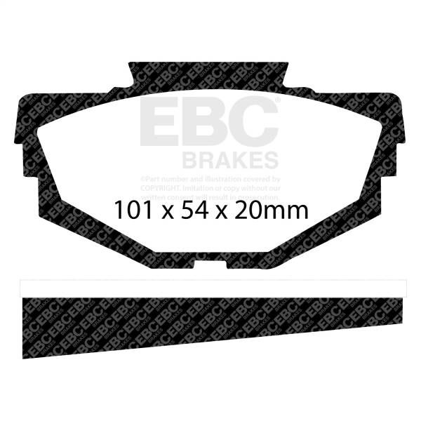 EBC - EBC 68-71 Austin America 1.3 Greenstuff Front Brake Pads - DP2155
