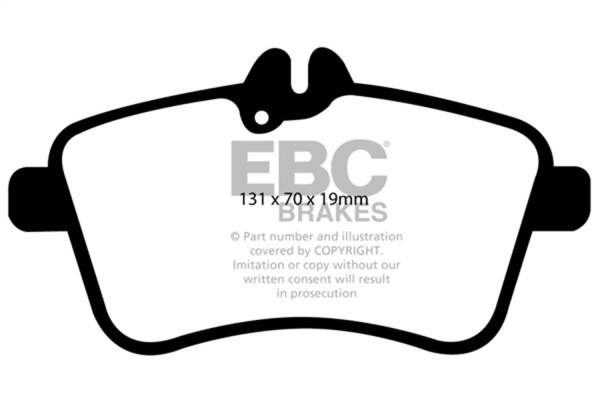 EBC - EBC 08-09 Mercedes-Benz B200 2.0 Greenstuff Front Brake Pads - DP21580