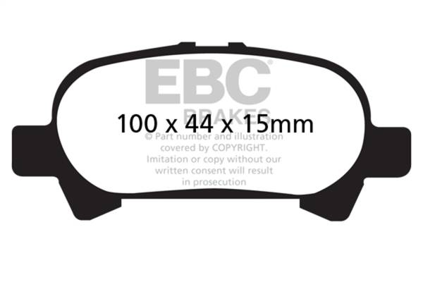 EBC - EBC 00-04 Toyota Avalon 3.0 Greenstuff Rear Brake Pads - DP21715