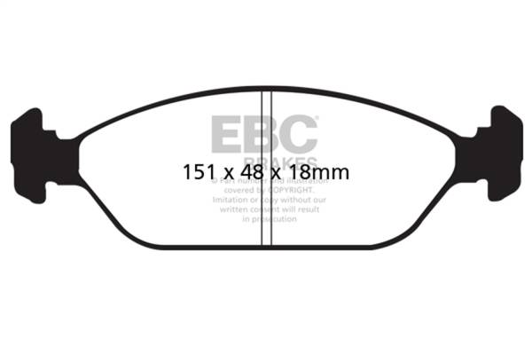 EBC - EBC 93-00 Kia Sephia 1.6 (Upgraded Front Brakes) Greenstuff Front Brake Pads - DP21726