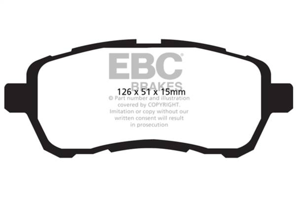 EBC - EBC 10+ Mazda 2 1.5 Greenstuff Front Brake Pads - DP22003