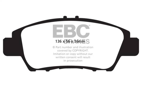 EBC - EBC 10+ Honda CR-Z 1.5 Hybrid Greenstuff Front Brake Pads - DP22041
