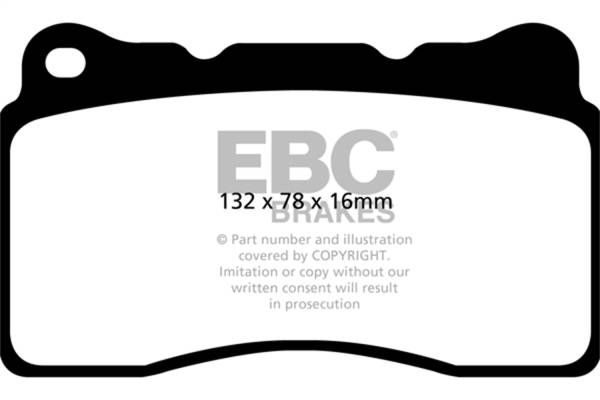 EBC - EBC 2016+ Cadillac CT6 2.0L Turbo Greenstuff Front Brake Pads - DP22093