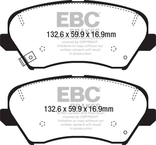 EBC - EBC 2017 Hyundai Elantra GT 2.0L Greenstuff Front Brake Pads - DP22232