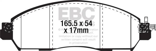 EBC - EBC 2017+ Nissan Leaf Electric Greenstuff Front Brake Pads - DP22310