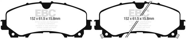 EBC - EBC 13+ Infiniti Q50 3.7 Greenstuff Front Brake Pads - DP23036