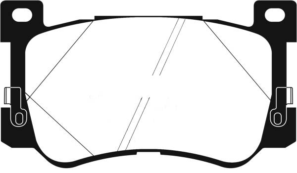 EBC - EBC 2017+ Genesis G90 5.0L Greenstuff Front Brake Pads - DP23076