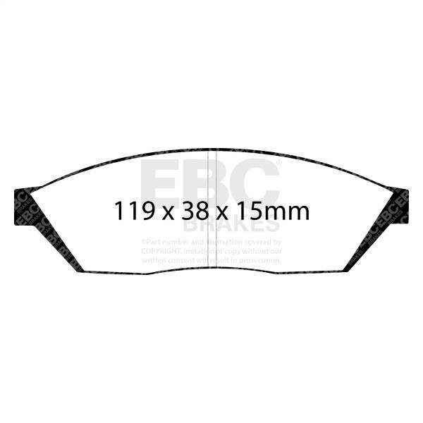 EBC - EBC 82-84 Honda Civic Hatchback 1.3 (4 Speed) Greenstuff Front Brake Pads - DP2374