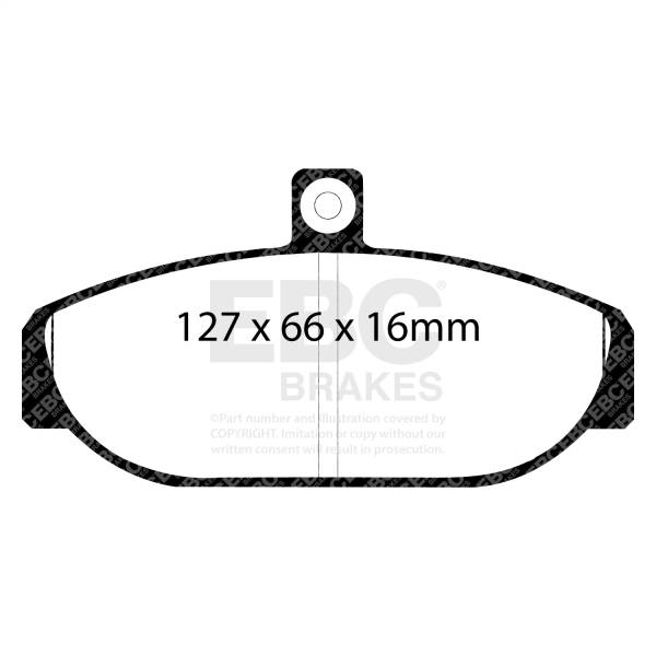 EBC - EBC 85-93 Volvo 740 2.1 (Girling) Greenstuff Front Brake Pads - DP2435