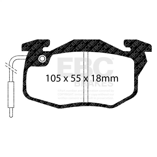 EBC - EBC 82-84 Renault Fuego 1.6 (Bendix) Greenstuff Front Brake Pads - DP2545