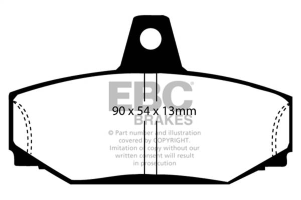 EBC - EBC 83-90 Volvo 760 2.3 Turbo (ABS) (Girling) Greenstuff Rear Brake Pads - DP2793