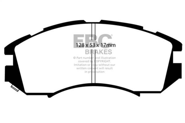 EBC - EBC 92-96 Subaru Impreza 1.8 (2WD) (13in Wheels) Greenstuff Front Brake Pads - DP2819