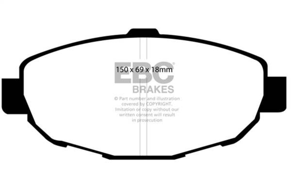 EBC - EBC 99-01 Lexus SC300 3.0 Redstuff Front Brake Pads - DP31007C