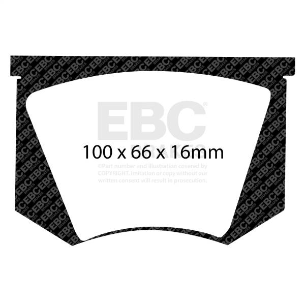 EBC - EBC 64-66 Ac Cobra 7.0 Redstuff Rear Brake Pads - DP3100C