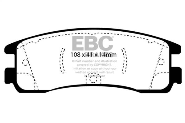 EBC - EBC 08-09 Buick Allure (Canada) 5.3 Redstuff Rear Brake Pads - DP31122C