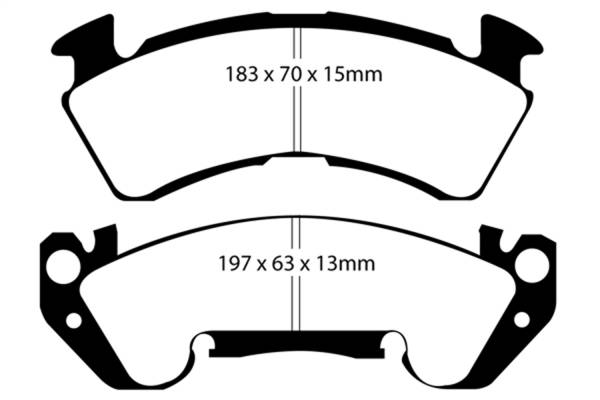 EBC - EBC 92-96 Chevrolet Caprice 4.3 Police Redstuff Front Brake Pads - DP31147C