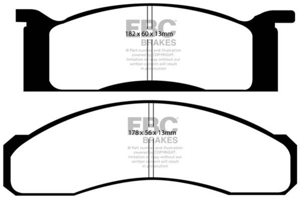 EBC - EBC 70 Ford Fairlane 4.1 Redstuff Front Brake Pads - DP31158C