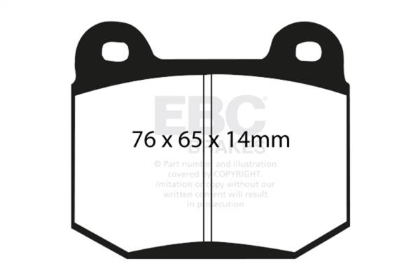 EBC - EBC 99-03 Mitsubishi Lancer Evolution 2.0 Turbo Redstuff Rear Brake Pads - DP31538C