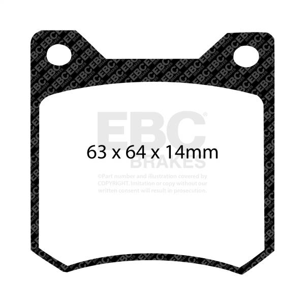 EBC - EBC 72-84 De Tomaso Pantera 5.7 GTS Redstuff Rear Brake Pads - DP3162C
