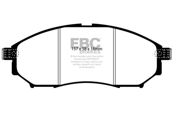 EBC - EBC 08-13 Infiniti EX35 3.5 Redstuff Front Brake Pads - DP31671C