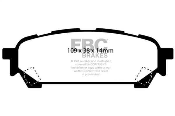 EBC - EBC 04-06 Saab 9-2X 2.0 Turbo Redstuff Rear Brake Pads - DP31687C