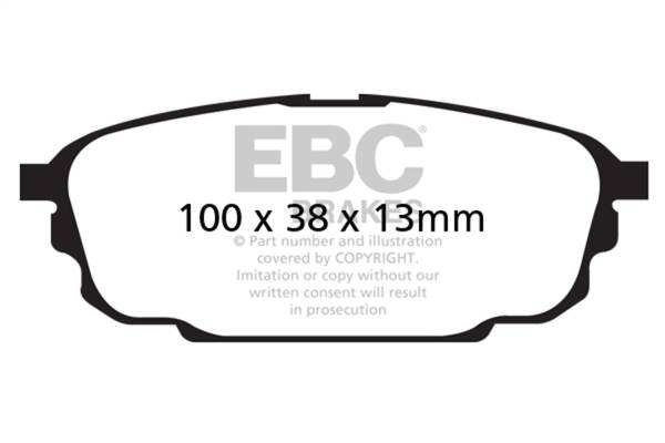 EBC - EBC 01-04 Mazda Protege 2.0 (Rear Rotors) Redstuff Rear Brake Pads - DP31700C