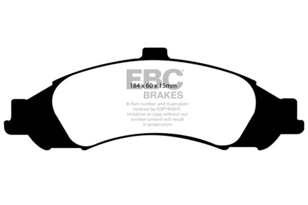 EBC - EBC 03-04 Pontiac GTO 5.7 (Solid Rear Rotors) Redstuff Front Brake Pads - DP31721C