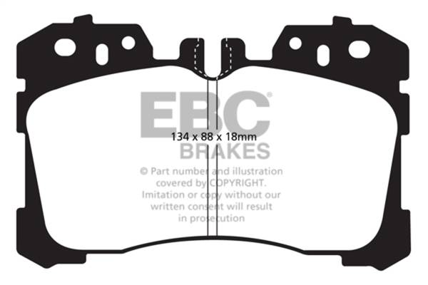 EBC - EBC 07+ Lexus LS460 4.6 Redstuff Front Brake Pads - DP31811C