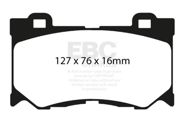 EBC - EBC 08-13 Infiniti FX50 5.0 Redstuff Front Brake Pads - DP31823C