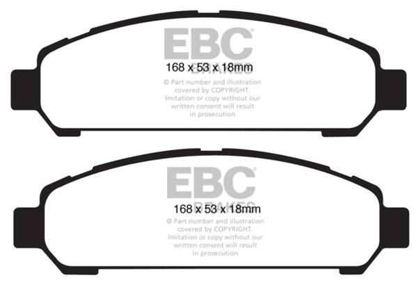 EBC - EBC 08+ Toyota Venza 2.7 Redstuff Front Brake Pads - DP31851C