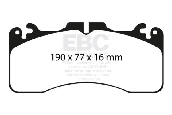 EBC - EBC 09+ Lexus LS460 4.6 Sport Redstuff Front Brake Pads - DP31867C