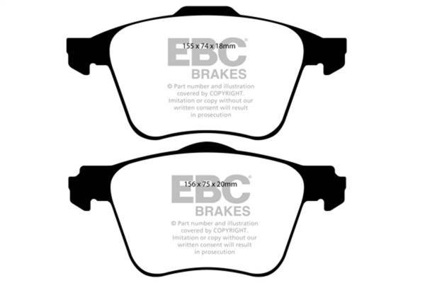 EBC - EBC 11+ Volvo S60 2.5 Turbo T5 (315mm Front Rotors) Redstuff Front Brake Pads - DP31914C