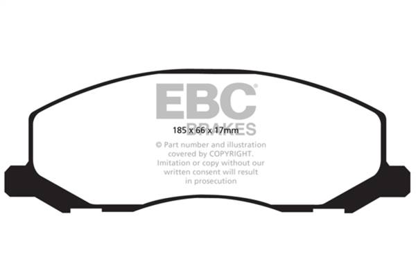 EBC - EBC 10-11 Saab 9-5 2.0 Turbo (13.3 inch front rotor) Redstuff Front Brake Pads - DP32015C
