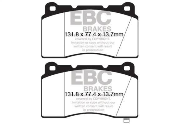 EBC - EBC 09+ Hyundai Genesis Coupe 2.0 Turbo (Brembo) Redstuff Front Brake Pads - DP32147C