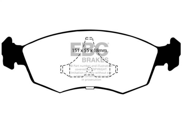 EBC - EBC 85-89 Mercury Merkur Scorpio 2.9 Redstuff Front Brake Pads - DP3605/2C