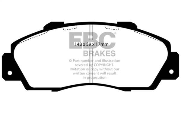 EBC - EBC 97 Acura CL 3.0 Redstuff Front Brake Pads - DP3872C